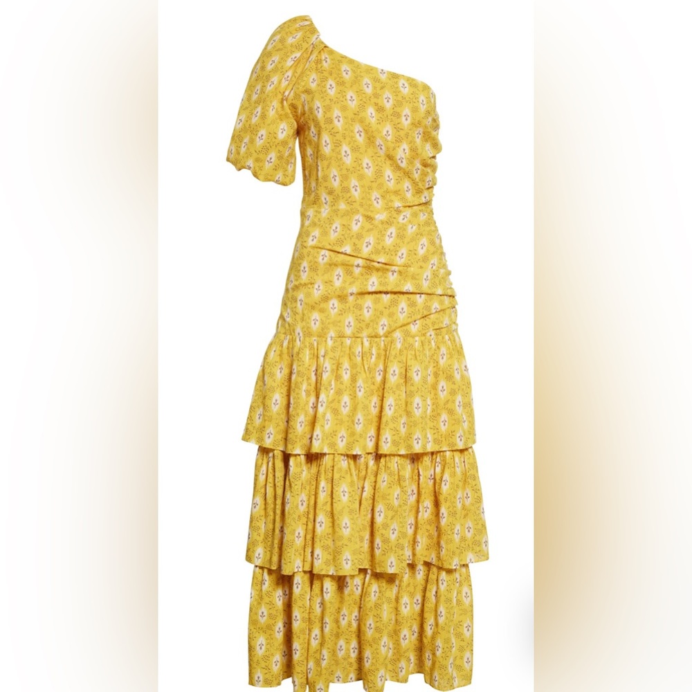 NWT! Veronica Beard Virginia Floral One- Shoulder Maxi Dress - Picture 7 of 10